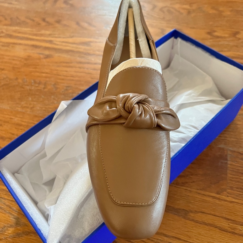 Stuart Weitzman Camel Bandeau loafers - never used